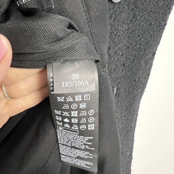 Allsaints Eds Wool-Blend Peacoat Men's Black 38 - Picture 7 of 15